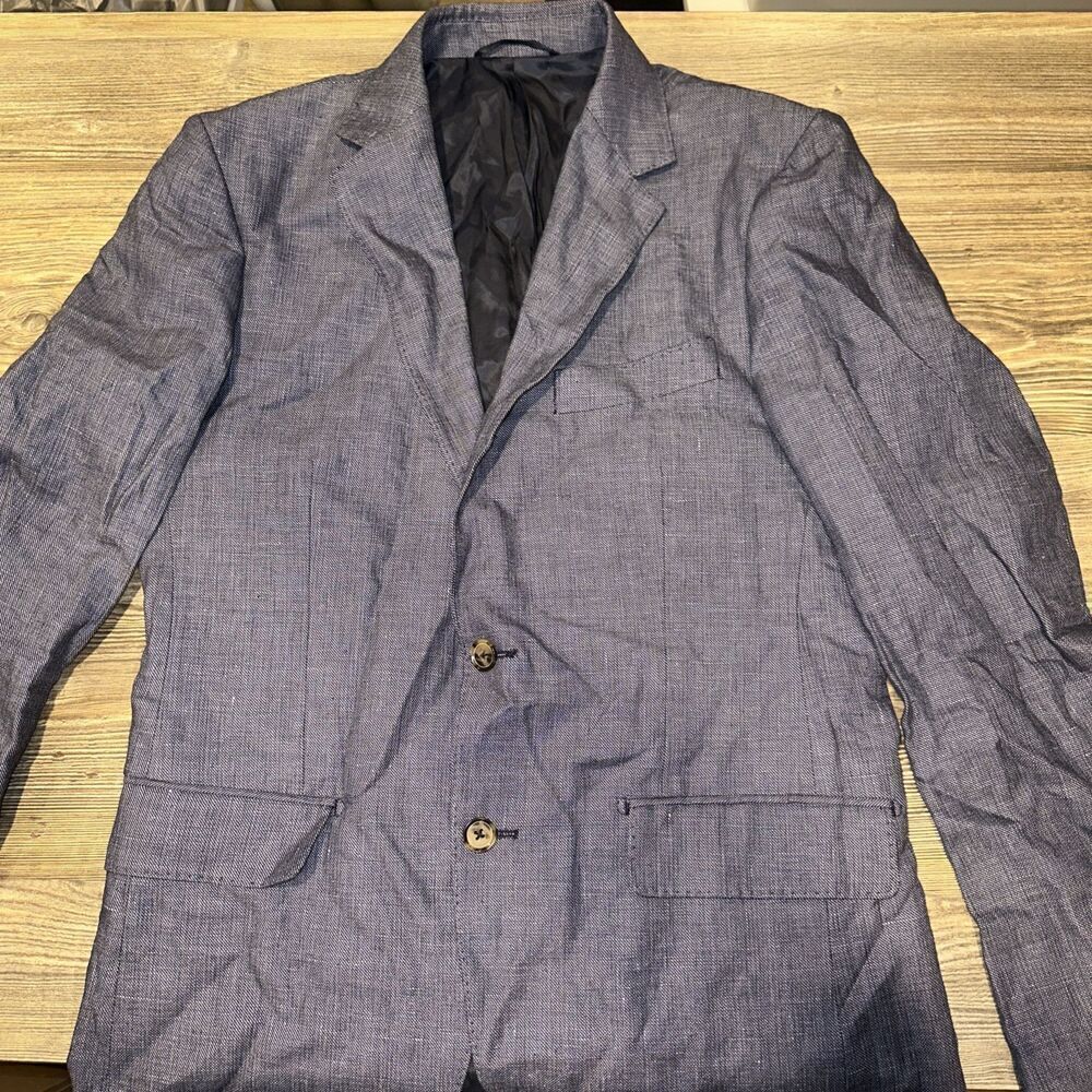 Rodd & Gunn Blazer Mens Small Sports Coat. Chambray Blue Jacket Linen. NWOT. P